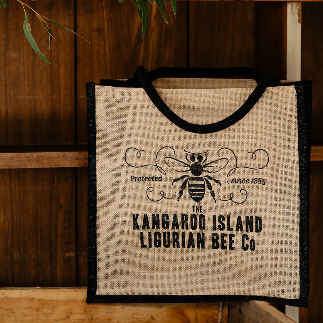 KI Ligurian Bee Co Jute Tote Bag